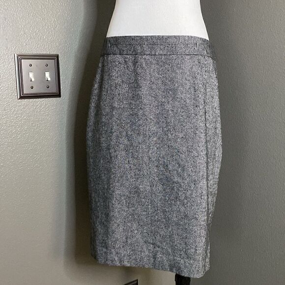 Ann Taylor Tweed Black White Pencil Skirt Wool blend - Picture 12 of 12